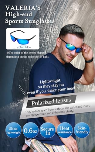 valeria Polarized Sunglasses [High-End Spring Hinge] TAC Lenses TR90 Frame Hard Case Included Anti-Glare & UV Protection2