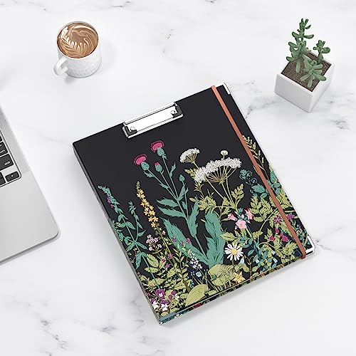 Image of 3 Ring Binder, 1 Inches Round Ring Binder with Clipboard, Dividers Tabs, PVC Zipper Bag Sleeves & to Do List Planners for Women, Men, School, Office Supplies, Wild Flower