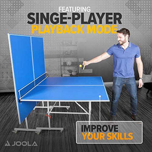 Image of JOOLA Indoor 15mm Ping Pong Table with Quick Clamp Ping Pong Net Set - Single Player Playback Mode - Regulation Size Table Tennis Table - Compact Storage Ping Pong Table