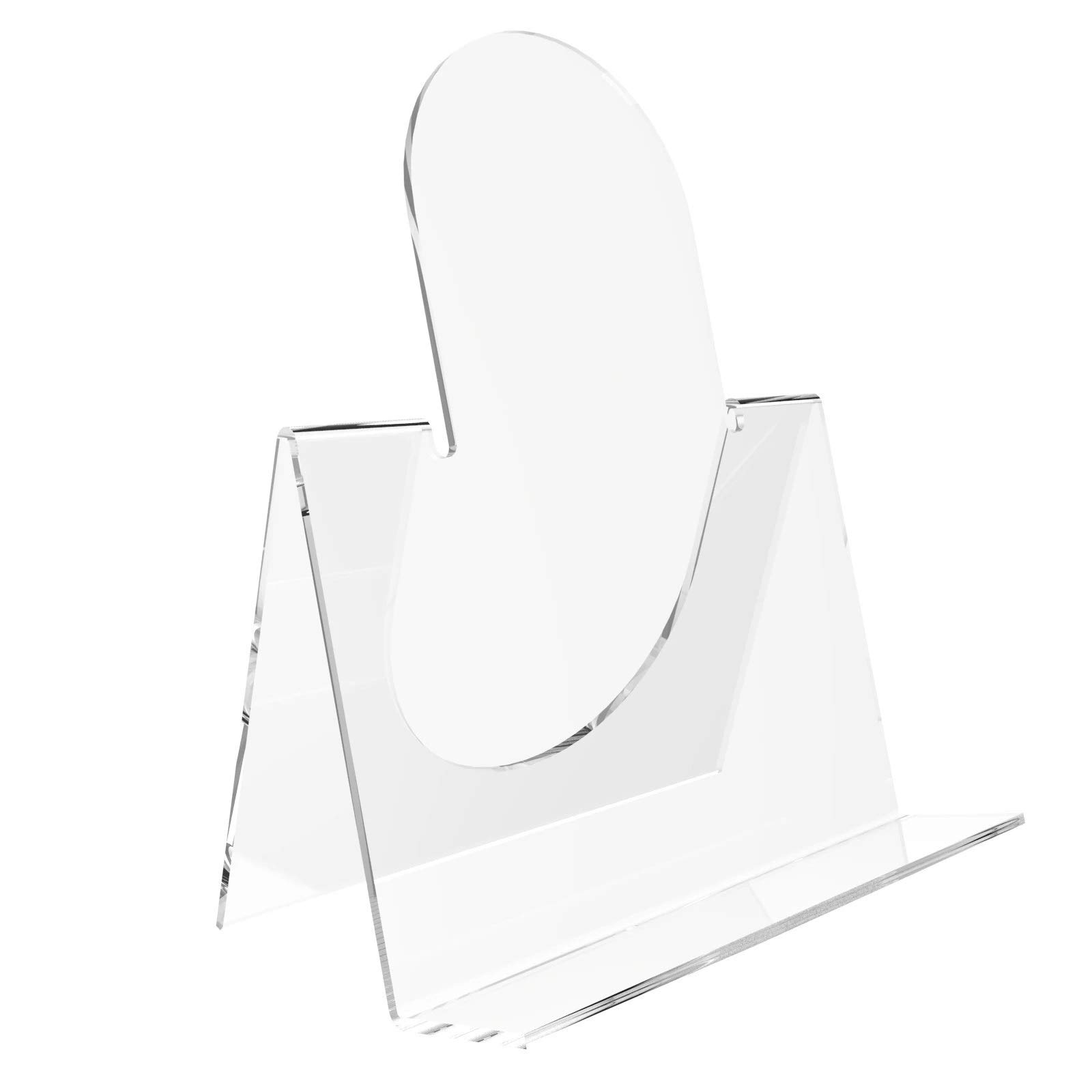Displaypro A4 Acrylic Round-Top Bookstand Cook Book Stand Plate Holder Display