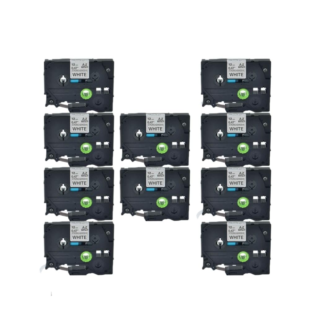 Nastro adesivo for etichette adesive nero su bianco 12mm 8m compatibile con TZe S231 Tz Tze S231