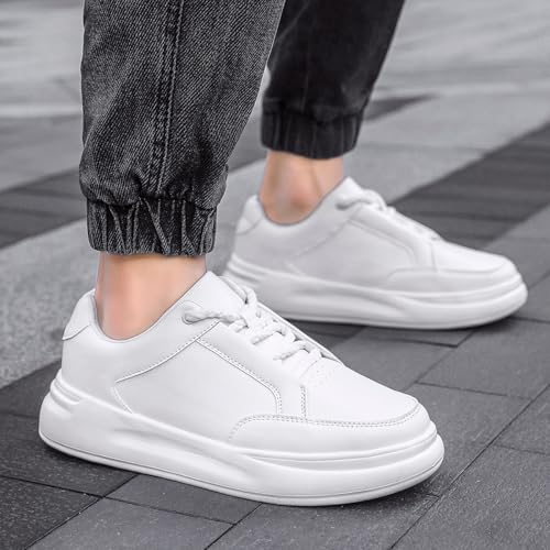 Women's Platform Fashion Sneakers Thick Sole Suede Genuine Leather Classic Rubber Gum Sole Low Top Casual Walking Shoes2