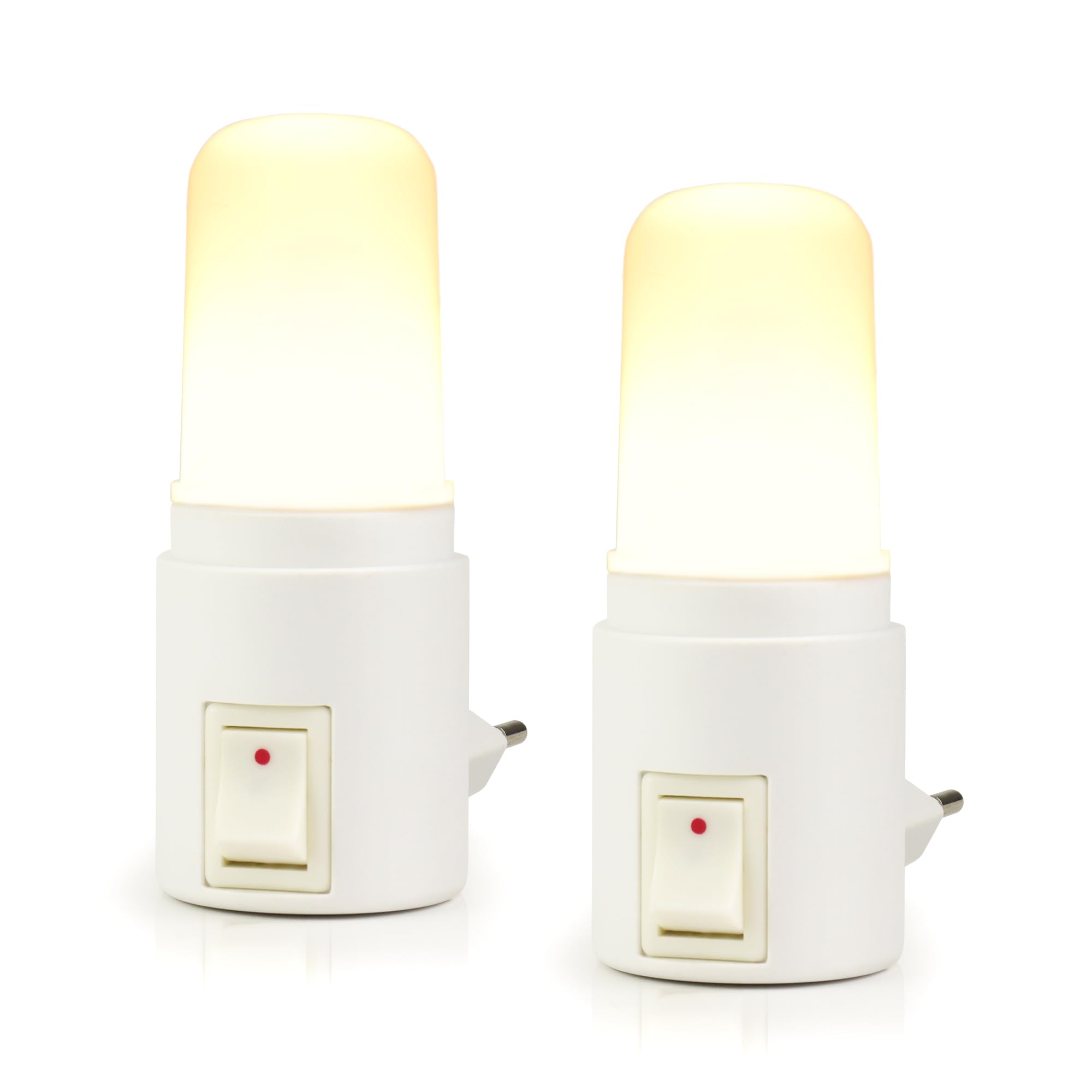 Annmore LED Nachtlicht Steckdose - Steckdosenlicht für Kinderzimmer, Flure, Scalfzimmer, 1W, 3000K Warmweiß, mit Ein/Aus-Schalter (Retro, 2)