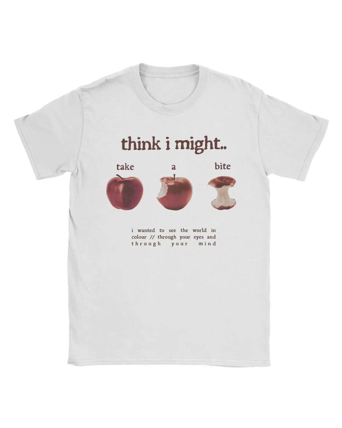 Whimsy Twee Clothes for Women Oversize Graphic Apple Tee Y2k Fashion Kawaii Whimsical Clothes