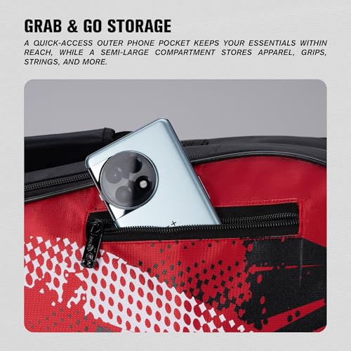 Image of ​Hundred Sonic Pack Kit Bag | Spacious Badminton Racket Bag with Dual Large Compartments for Rackets, Shoes & Gear - Ideal for Sports, Gym & Travel | Unisex Design