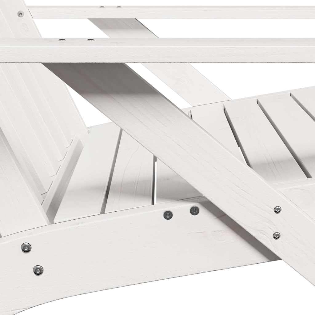 vidaXL Sillas de jardín Adirondack 2 uds Blanco 75x77x77 cm, Silla de jardín, Asiento de jardín, Asientos para Exteriores, Silla de Relax