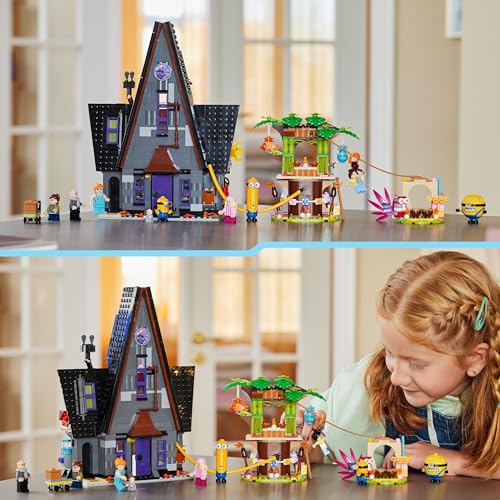 LEGO Moi, Moche et Méchant 4 Le Manoir Familial des Minions et de Gru - Set Inspiré du Film avec Une Maison et Un Arbre - Activité Créative Qui Stimule l'Imagination pour Les Enfants dès 8 Ans 75583