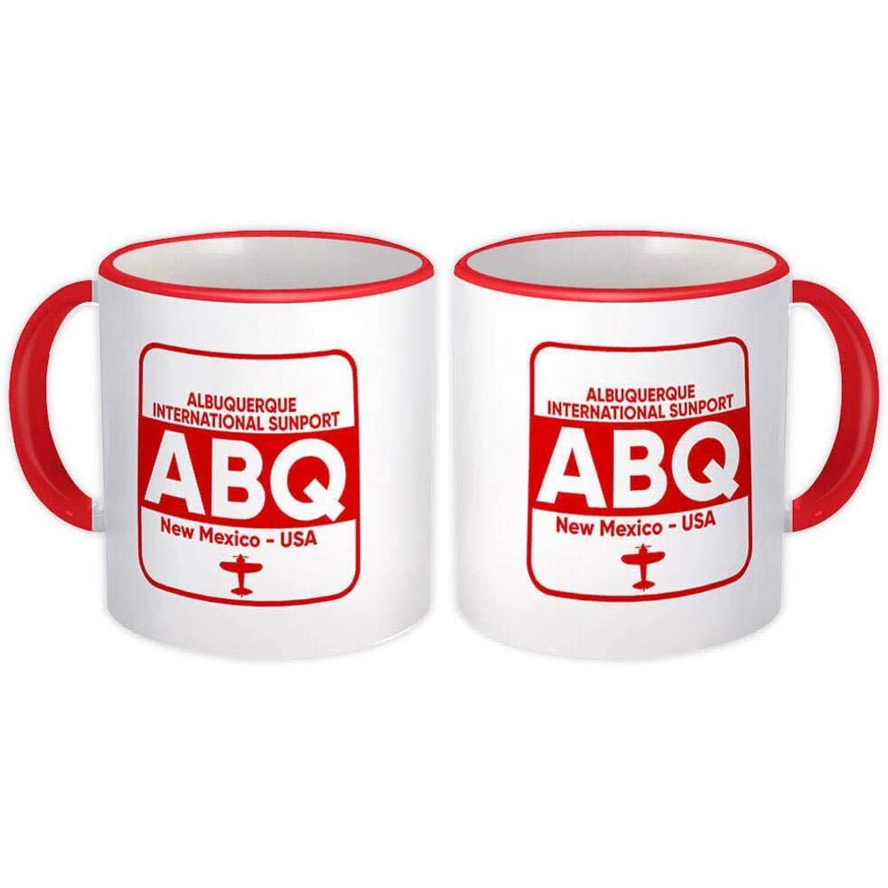 USA Albuquerque Sunport New Mexico ABQ : Gift Mug Travel Airline Pilot Airport