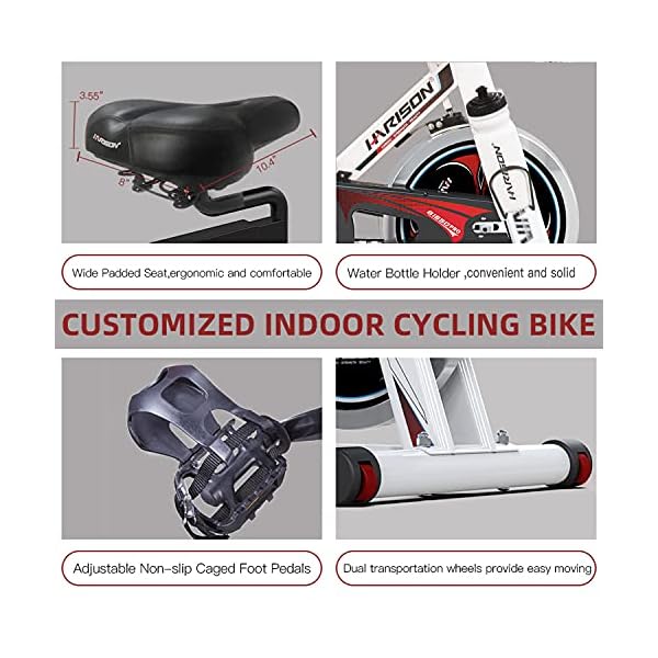 HARISON Exercise Bike Stationary Bikes for Home Use Indoor Cycling Bike with tablet Holder (B089CW6C8B)
