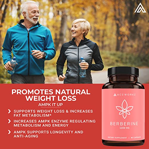 Berberine Supplement - Berberine 1200Mg Per Serving - 97% Pure Berberine Hcl - Berberine Plus (60 Capsules) #TOP4