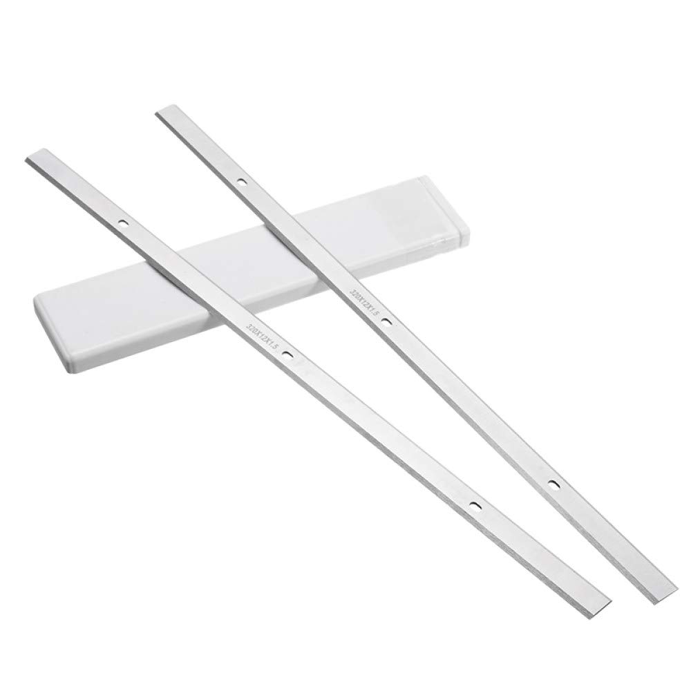 Cuchilla cepilladora de carburo de 2 piezas 12-1 / 2 '' 12.5 '' Cuchilla cepilladora de madera reversible de doble filo con hojas de acero para piezas de maquinaria de carpintería, como se muestra