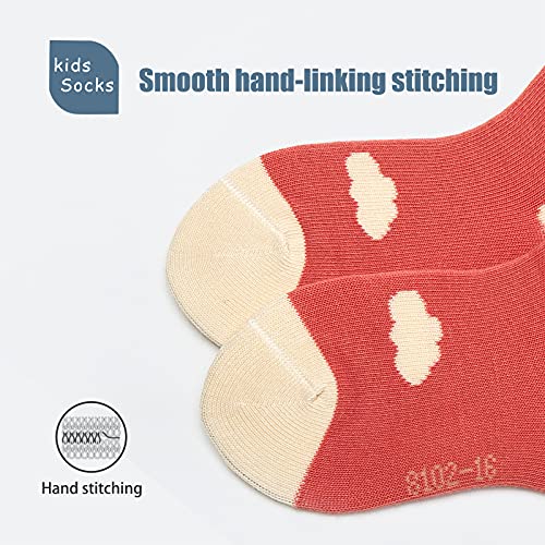 Boys Cotton Crew Socks Kids Seamless Dress Cartoon Socks for Boys 6 Pairs4