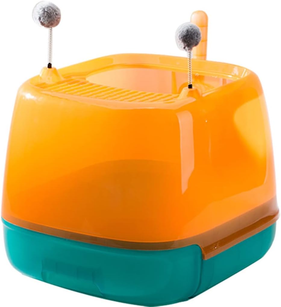 DHDM PP Resin Cats Litter Box Fully Enclosed Large Capacity