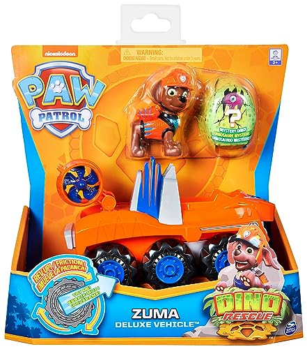LA PAT' PATROUILLE - VÉHICULE + FIGURINE ZUMA DINO RESCUE - Véhicule Avec 1 Figurine Et 1 Dinosaure Mystère À Collectionner Pat' Patrouille - Paw Patrol - 6059524 - Jouet Enfant 3 Ans et +
