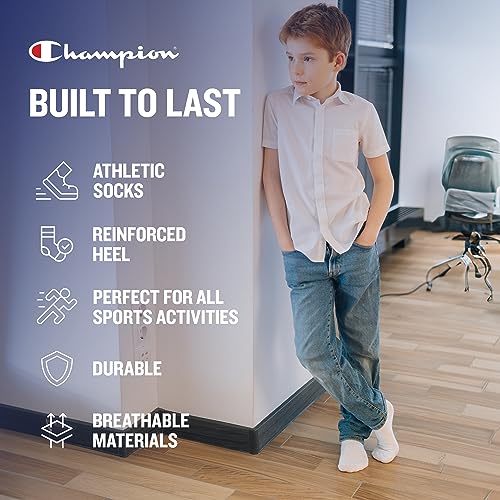 Champion Boys and Girls Socks 8 Pair Crew Low Cut No Show Ankle Quarter Socks for Girls4