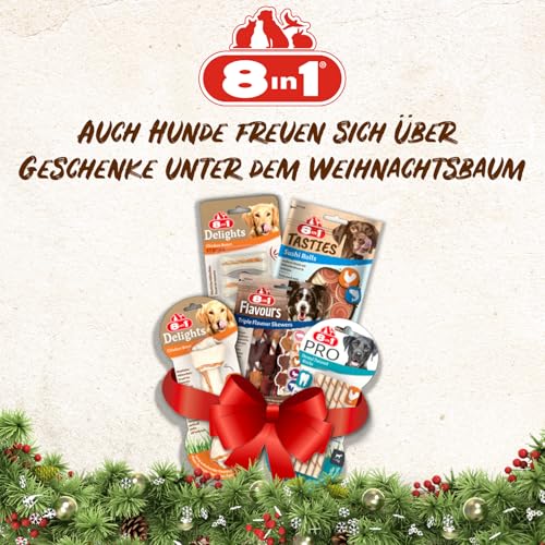 8in1 Triple Flavour Ribs Kaustangen für Hunde - Kausnacks mit extra viel Fleisch, 113g Beutel (ca. 6 Stück)