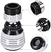 2PCS Kitchen Faucet Aerator, Splash Filter Attachment Tap 360 Rotate Swivel Saving Diffuser Nozzle Filter Adapter