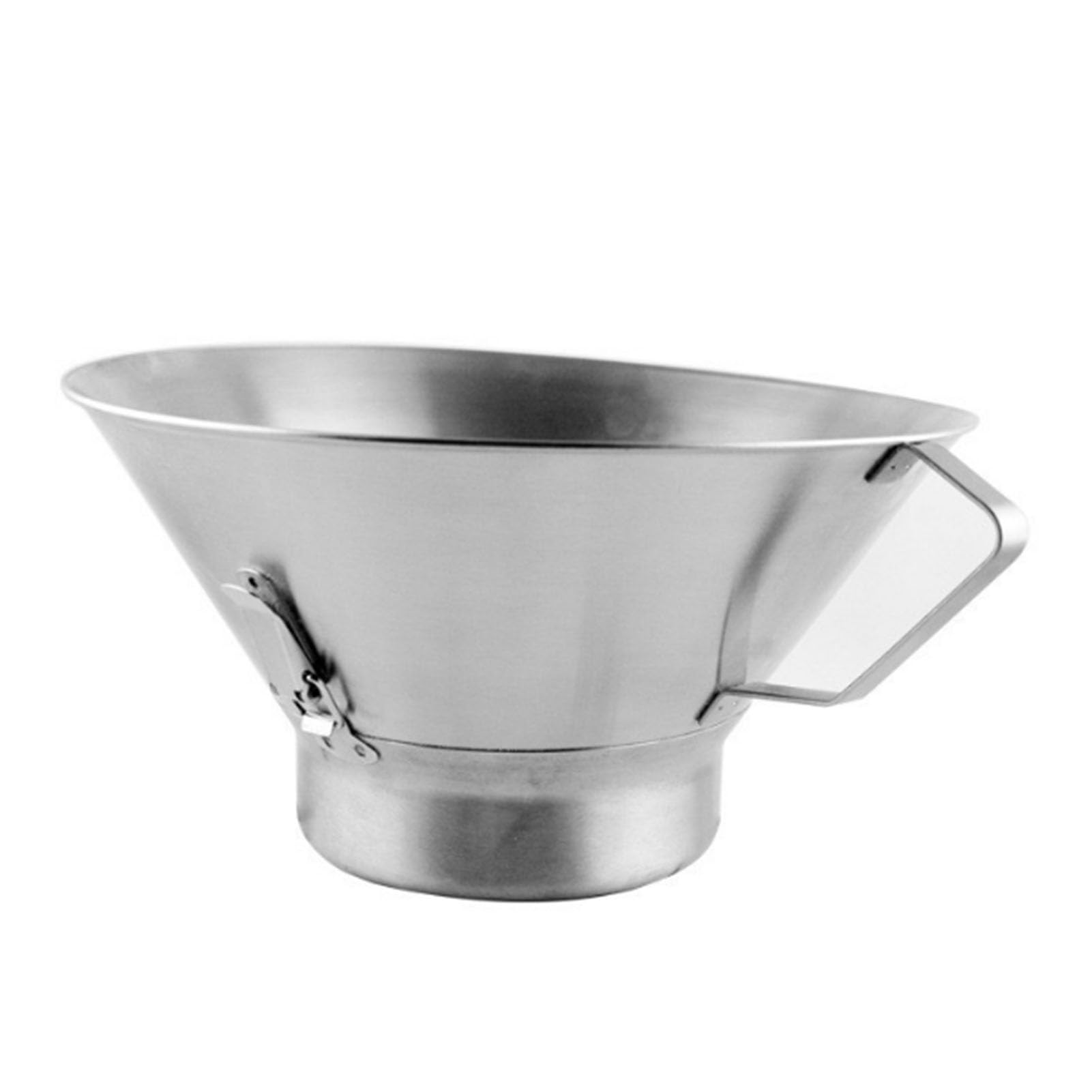 Qcwwy Fettsieb, Pommes-Frites-Ölsiebe, Trichterfilter aus Edelstahl 304, Großes Fassungsvermögen, Schmalzabscheider für Brühe, Talg und Fritteuse in Privaten oder Gewerblichen Küchen