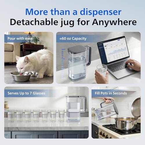 Image of PHILIPS Reverse Osmosis Water Filter Countertop ADD6928DG /37(Cold&Hot), 6-Stage Mineralization Filtration System with Aquaporin Tech, Large Capacity for Family, 6L Tank,1.8L Jug, Reduce TDS
