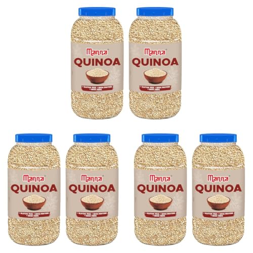 Image of Manna Quinoa 3 kg Whole Grain Gluten Free. Saponin Free, Complete Protein with 9 Amino Acids. 1.5kg (Pack of 6)