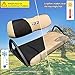 10L0L Golf Cart Seat Cover Mesh Bench Seat Cover Fits for Yamaha Club Car Precedent 2-seat (Black)