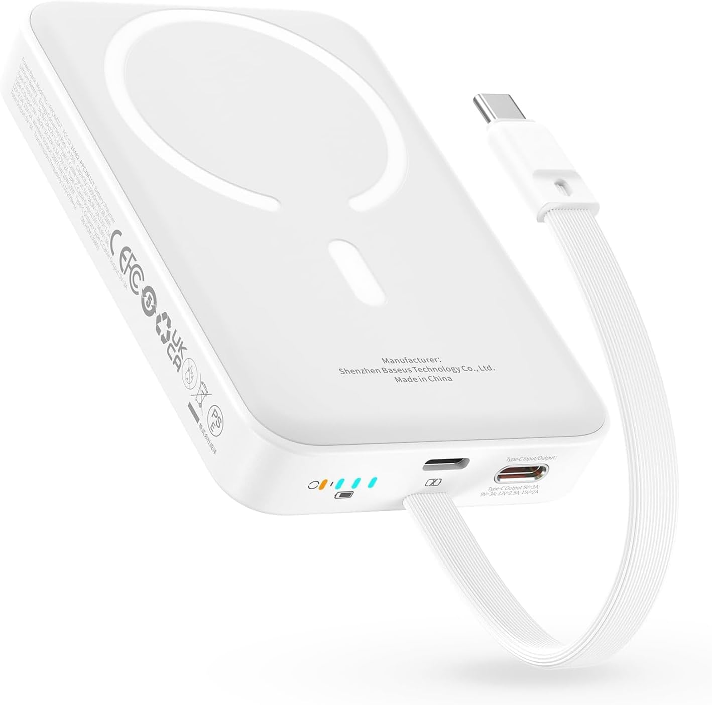Batería inalámbrica Baseus Magsafe Power Bank PD 30W 10000mAh con cable USB-C integrado por 19,99€ (marcando aplicar cupón)