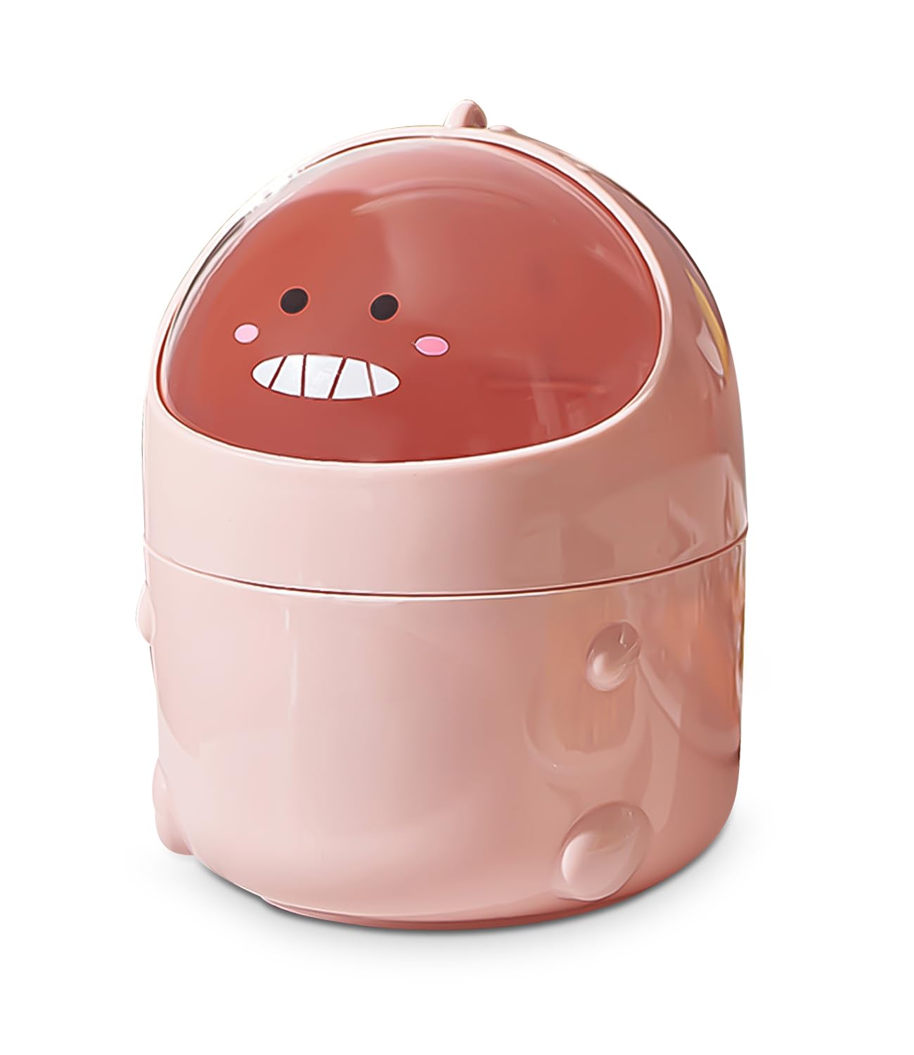 Mini stołowy kosz na śmieci z pokrywką, dinozaury, słodki kosz na śmieci z kreskówki, mały kosz na śmieci, dekoracja Kawaii, pudełko do przechowywania, do biura, pokoju dziecięcego, toaletki