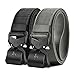 KEMISANT Ceinture Tactique Hommes, Militaire Gréeur Ceinture de Travail pour Heavy Duty Toile en Nylon de 38mm,Remise en Forme Réglable,Noir/Gris clair2151,125cm/36-42" taille réglable