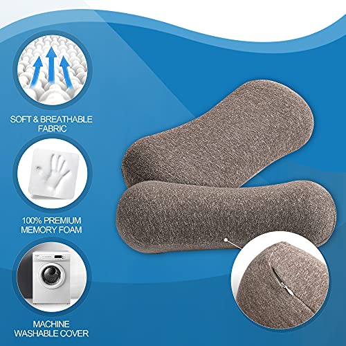 Jema Memory Foam Lumbar Support Pillow For Office Chair, Car, Bed, For Lower Back Pain Relief, Great As Lumbar Pillow, Under Knee Pillow, Leg Rest Pillow, Headrest #TOP3