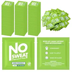 Timgle 150 Pcs Antiperspirant Deodorant Wipes Individually Wrapped Bulk Armpit Deodorant Sweat Body Wipes for Women Men Teens Underarm Armpit Excessive Sweating(Bright)