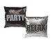 Idealtrend Pailletten-Kissen Relax Party in Silber/Schwarz mit Reissverschluss 40x40cm