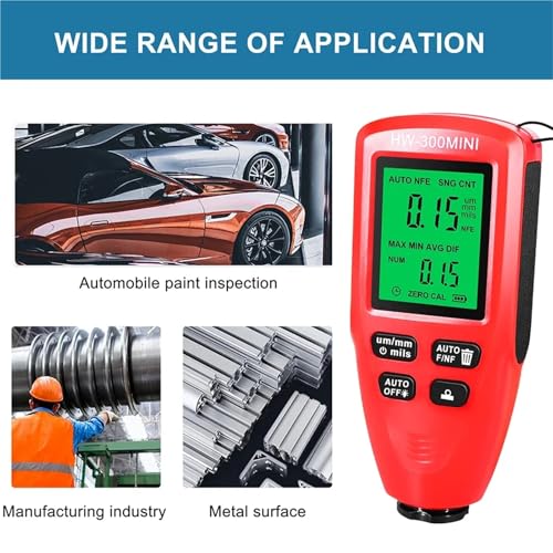 Calibrador de espesor HW-300MINI para pintura automotriz miniatura 6