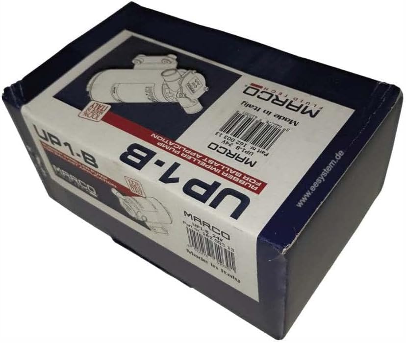 MARCO UP1-B Pump for Ballast Tank with Nitrile Rubber Impeller 24 V 45 l/min 16200313 Transfer Pump Boat Pump for Keel Space and Grey Water Emptying