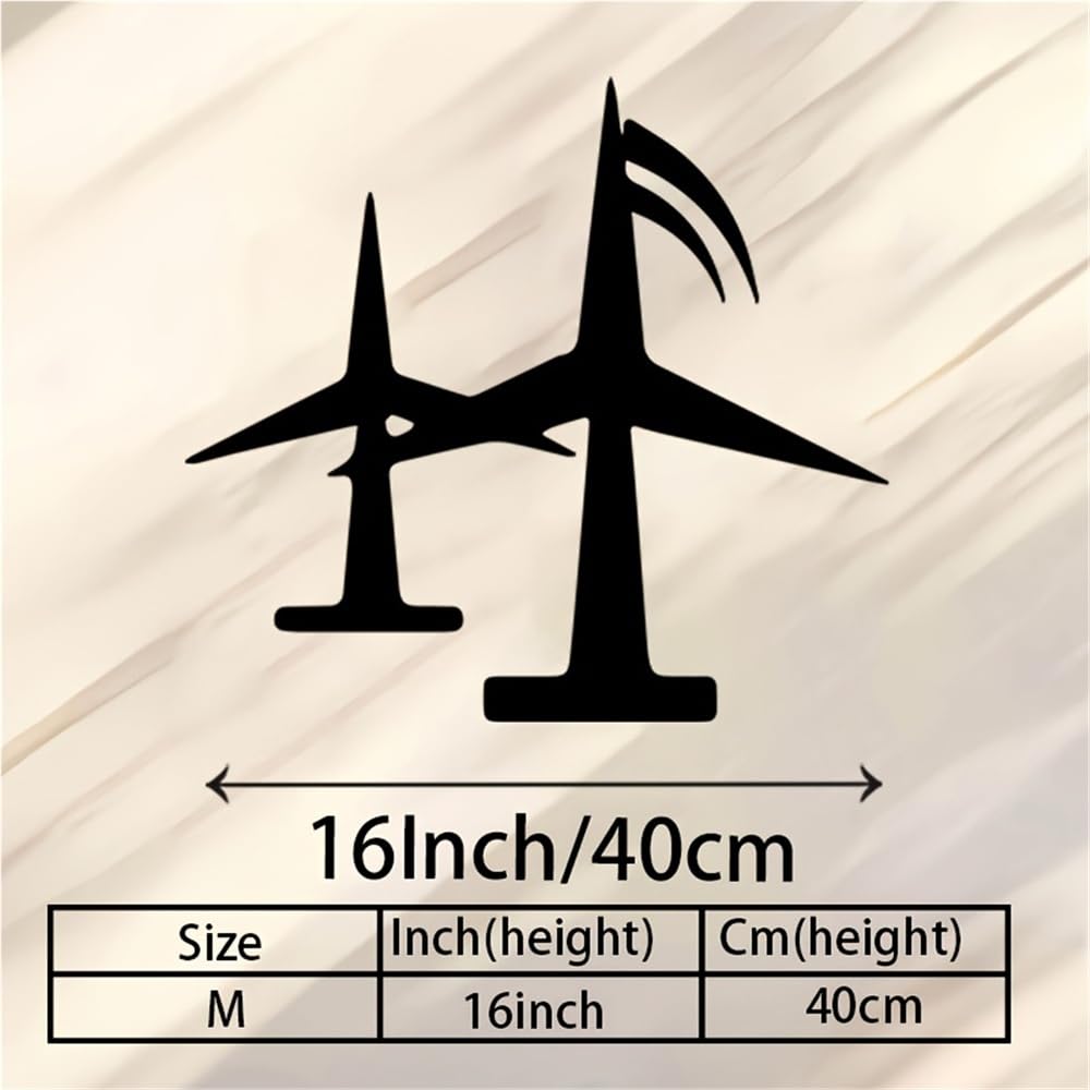 Arte contemporáneo abstracto de metal para decoración de pared con forma de turbina eólica, molino de viento de hierro resistente a la intemperie, escultura industrial para interiores y exteriore