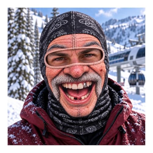 Funny Ski Mask Realistic Full Face Balaclava Old Man Ski Mask - image 2
