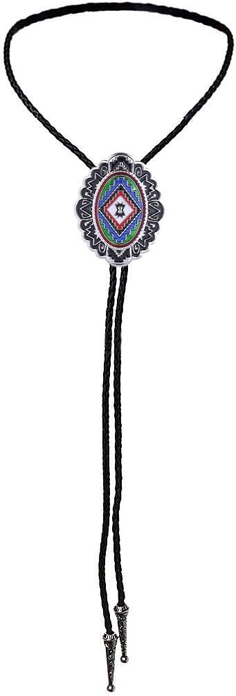 GelConnie Western Bolo Tie for Men Cowboy Necktie Turquoise Bolo Tie Leather Rodeo Necklace Mushroom Bolo Tie Texas Style