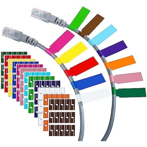 360 Pcs Ishaza Cable Labels Tags for Cable Management - Streamline Your Cable with Waterproof Cord Labels for Laser Printer and Handwriting, Simplify and Organize Your Cables Cover