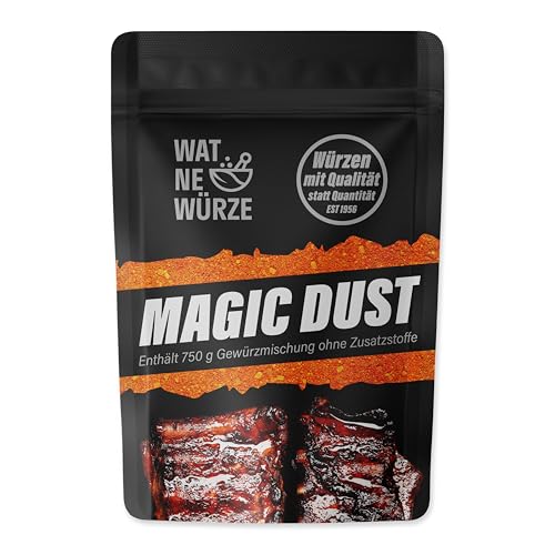 WAT NE WÜRZE Magic Dust Rub 750 g | BBQ-Rub Gewürz für Rippchen, Pulled Pork & Brisket | Grill...