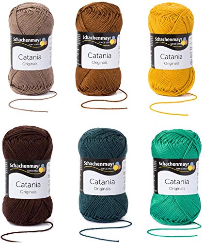 Handstrickgarne Schachenmayr Catania, Set Braun Mix 2