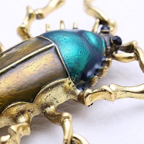 Beetle Pin/Enameled Water Diamond Animal Insect Brooch Girls Birthday Christmas Halloween Jewelry Gift2