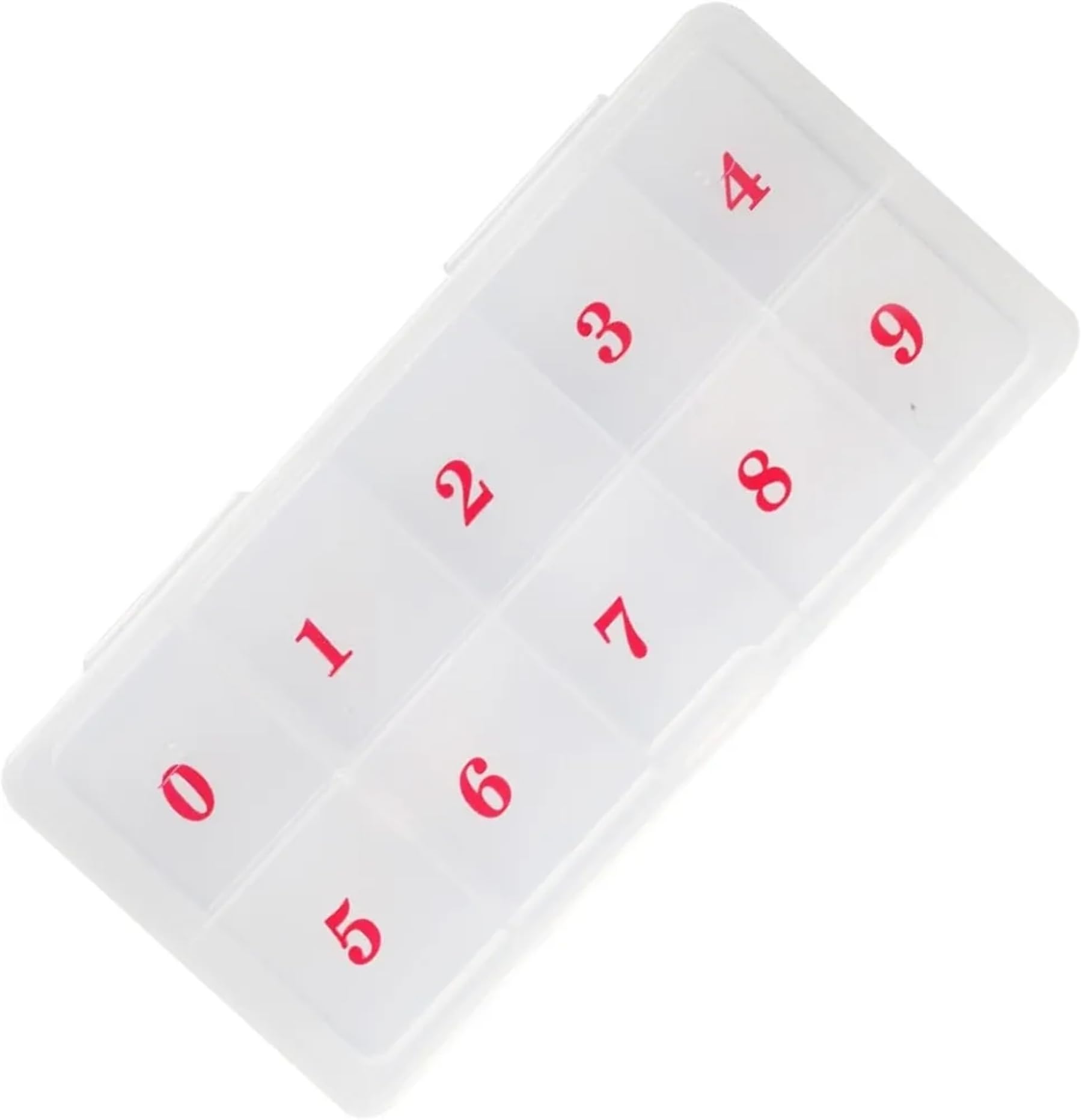 FEELHIGH Transparent Nail Tip Storage Box with 10 Compartments | Empty Organizer Case for Nails, Crystals, Jewelry, and Nail Art Accessories | Plastic Grid Container for Fingernail Storage (pack 01)-image-4