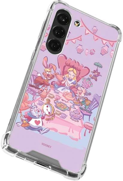 Skinit Clear Phone Case Compatible with Galaxy S23 - Officially Licensed Disney Alice in Wonderland (Animated) Mad Tea Party Design