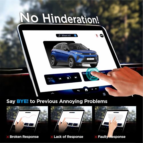 Image of Spartan Shield {4 Pack} Screen Guard for Tata Nexon 2026 || 7 inch Infotainment + 4 inch MID + AC Panel (Manual Buttons) + Steering Cluster Protector | Only Fits ** SMART+ CNG / SMART+S CNG ** | HD Clear, Anti-Scratch, Water Resistant | Nexon 2025 Facelift Car Dashboard Display & Stereo Accessories [Not Tempered Glass] **Match Each Screen Shape & Size Before Ordering**