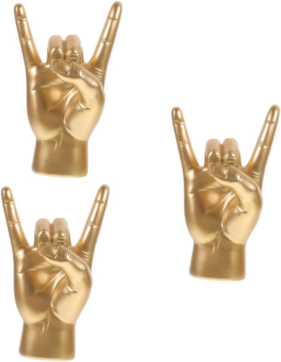 arredamento moderno per la casa 4pcs Rock Music Gesto Modello Mano Rock Gesto Decorazione Camera Da Letto Artigianato in Resina Artigianato Casa Gesto Dito Statua Scultura Nordica Gesto della Mano