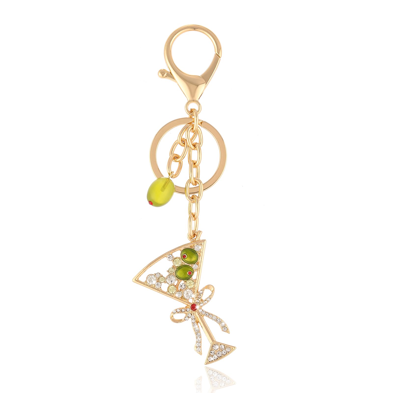 Firopia Keychain Bag Charms Car Keyrings | Purse Handbag Charms for Women | Fruit Bag Key Chain Accessories Gift, Martini Charms