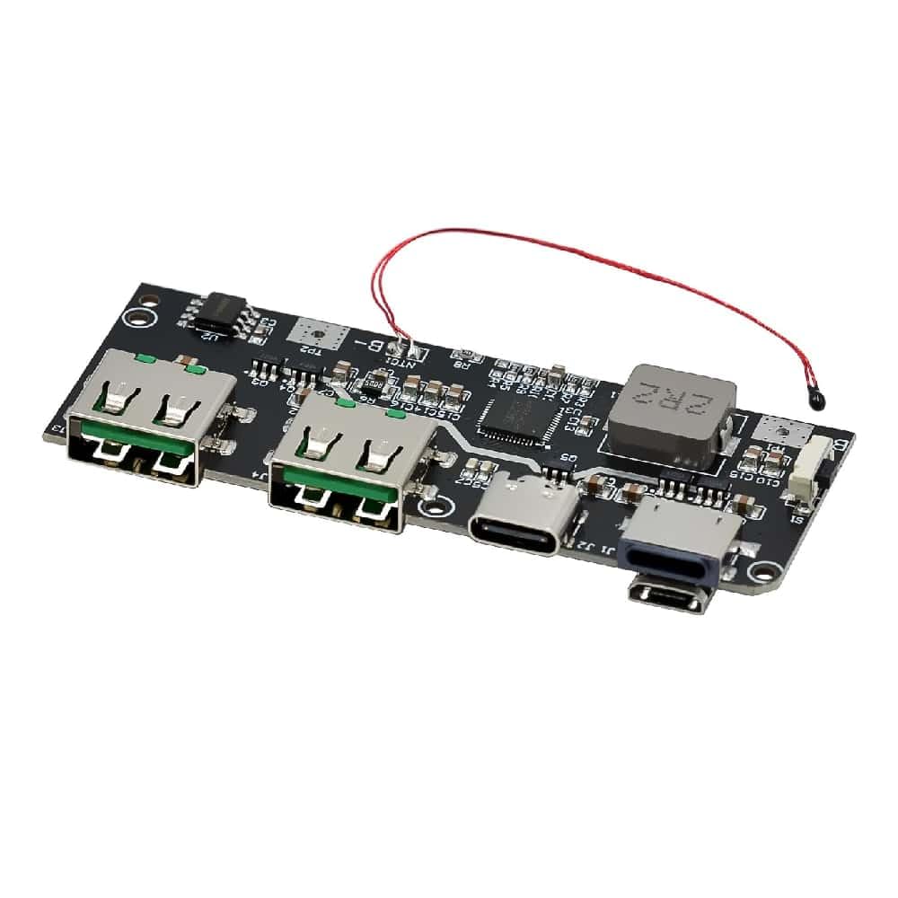 QC4 0 QC3 0 LED Dual USB Interface 5V 4 5A 22 5W Type-C USB Power Bank 18650
