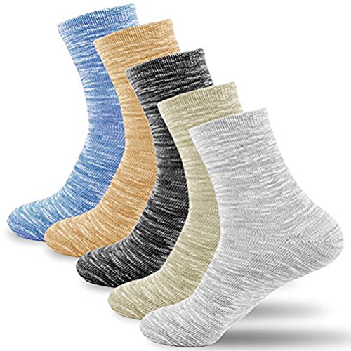 Riorune 靴下 メンズ ソックス 5足セット (マーブル/ロング)