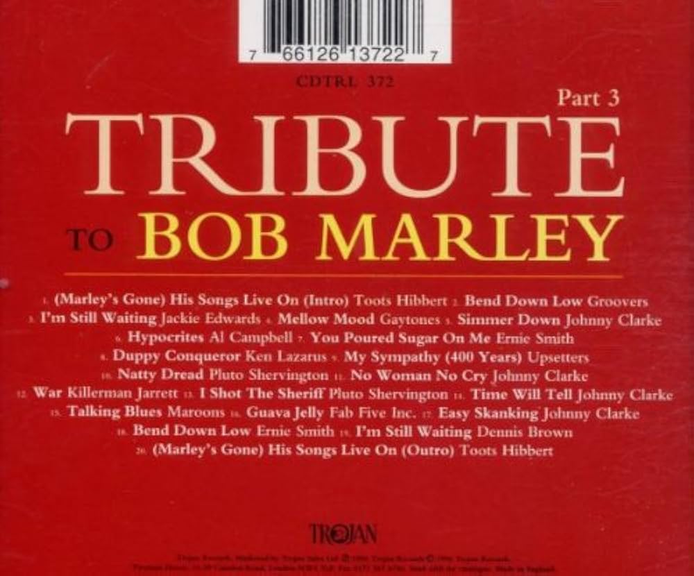 【中古】 Tribute to Bob Marley 3 / Bob Marley Amazon.com: Tribute to Bob Marley 3 / Various: CD 和黑膠唱片