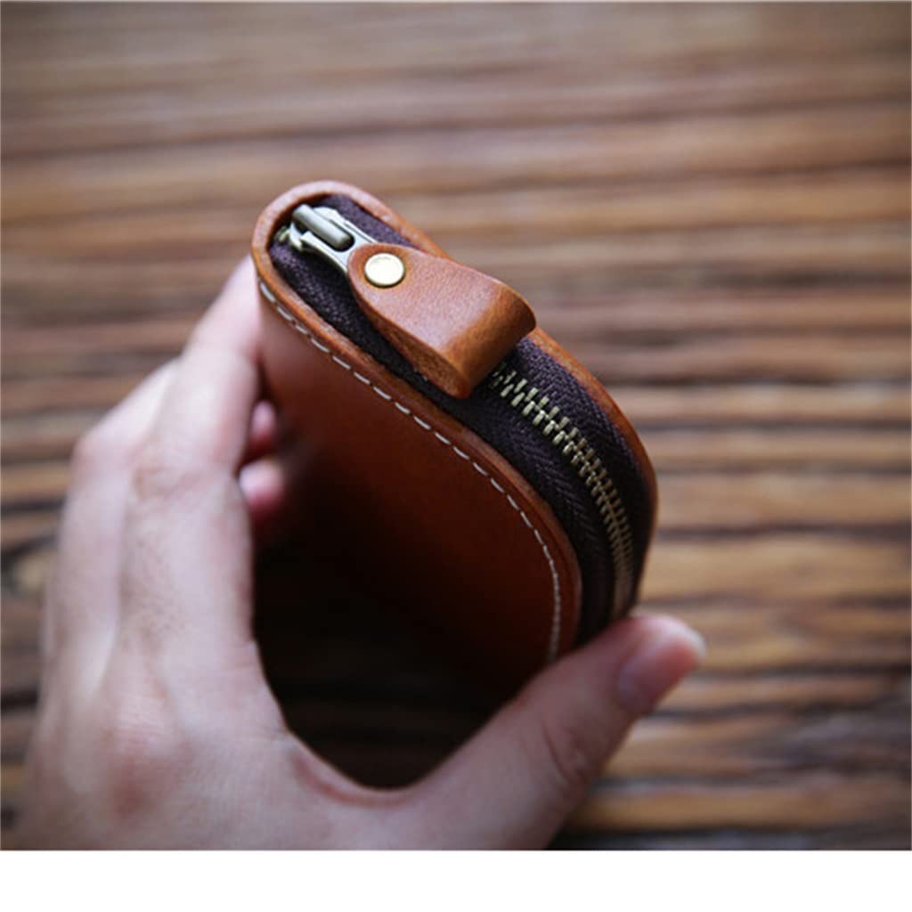 Handgefertigte Retro Leder Schlüsseltasche Herren Große Kapazität Aufbewahrung Zuhause Damen