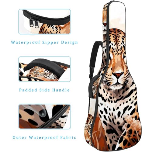 JRHEJTFZ Housse pour guitare acoustique de 1,9 cm d’épaisseur, imperméable, durable et élégant, motif léopard rugissant, Multicolore 5., 42.9×16.9×4.7 in, Motif imprimé tendance - Les Beatles, Paul McCartney, John Lennon, RIngo Starr, George Harrison JRHEJTFZ Housse pour guitare acoustique de 1,9 cm d'épaisseur, imperméable, durable et élégant, motif léopard rugissant, Multicolore 5., 42.9x16.9x4.7 in, Motif imprimé tendance – Image 5